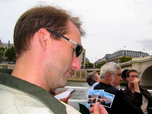 Dan in the Bateau Mouche