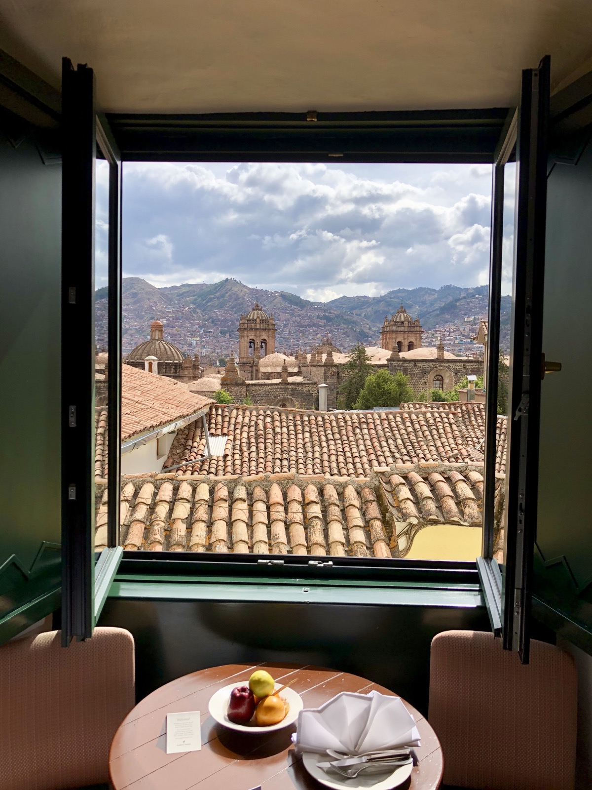 The beautiful view out of our room/