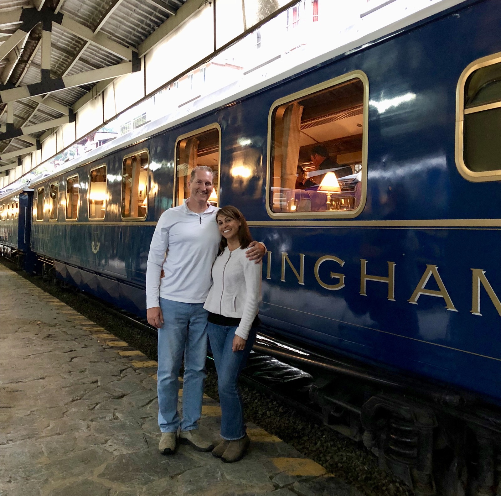 Taking the fancy barf train heading down to Cuzco/