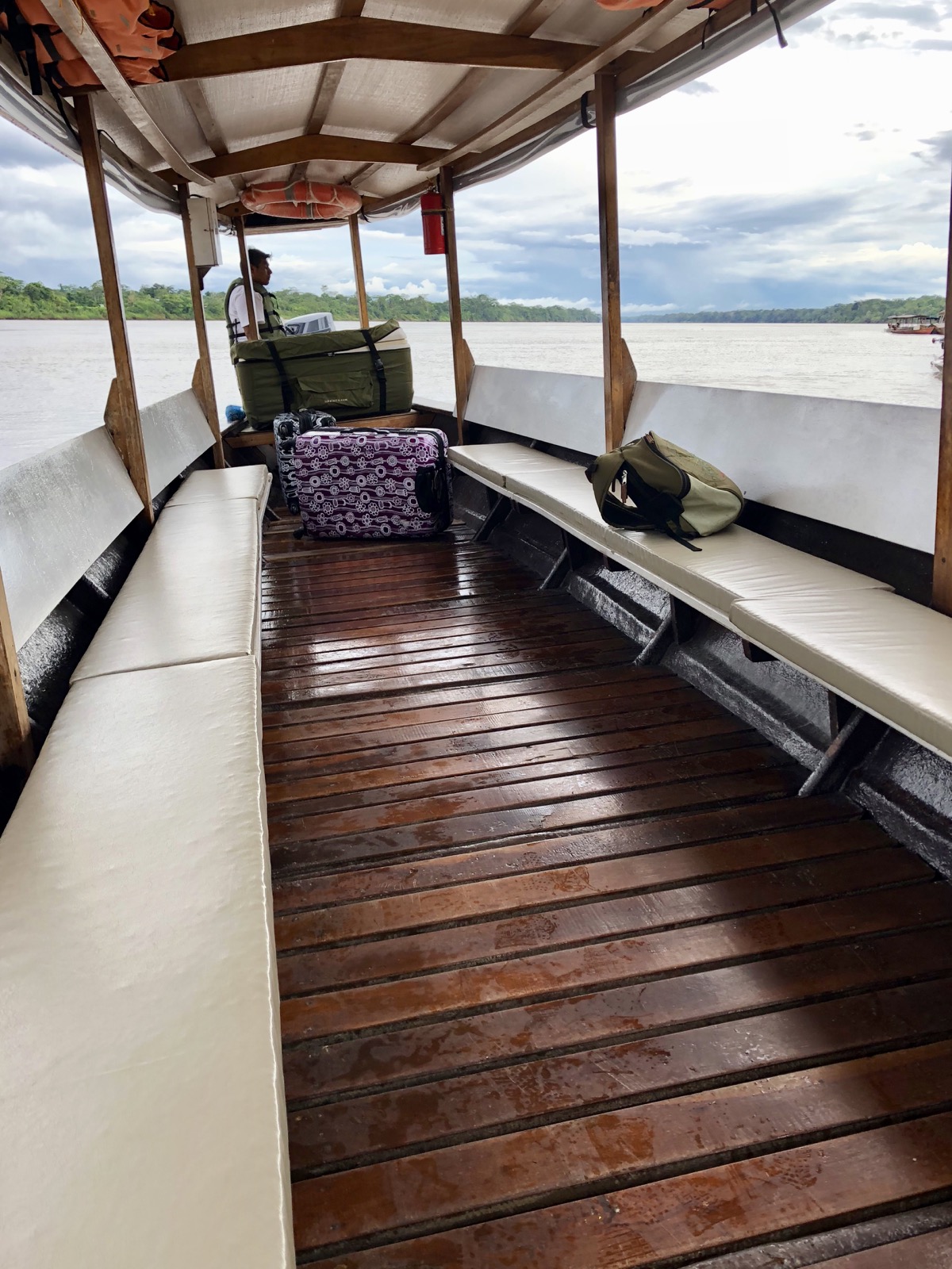 Heading to the ecolodge in the Amazon/