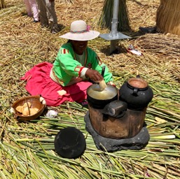 Frying bread on top of a flammable island/
		    