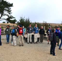 A quick lecture before the hike/
		    