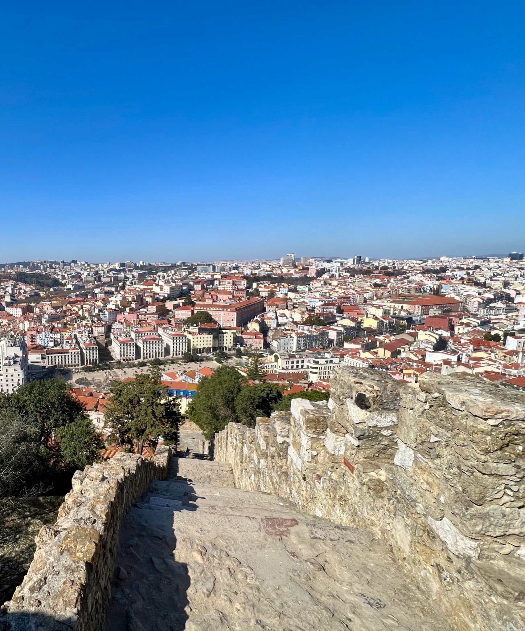 The kinds of stair case Assana makes Dan walk with his gimpy knee!/R. de Santa Cruz do Castelo 1A, 1100-335 Lisboa, Portugal