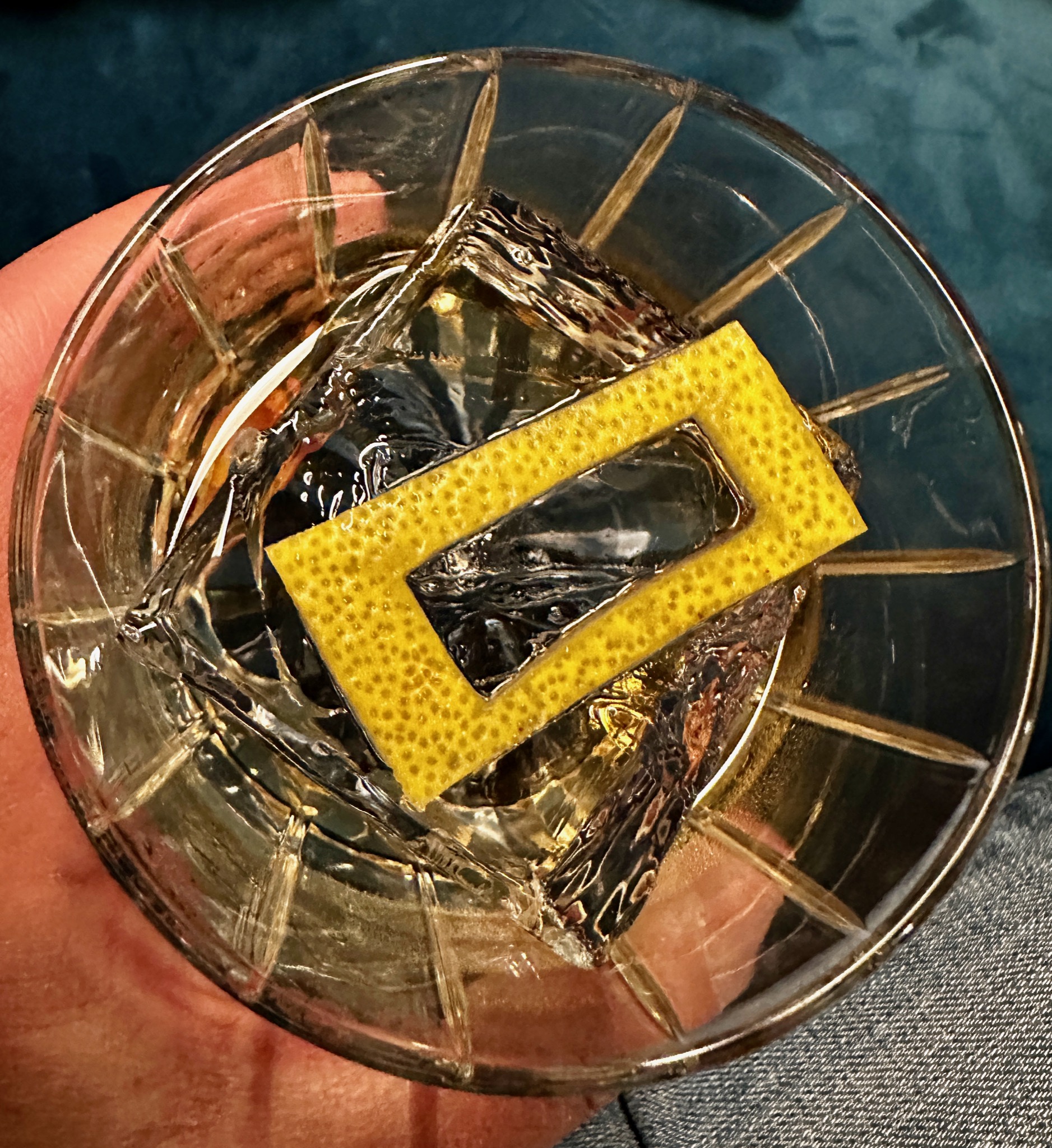 Fancy drink with fancy clear ice at the hotel/R. de Santiago 12, 1100-261 Lisboa, Portugal