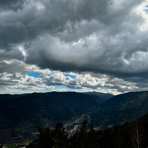 View from our room in Serra da Estrela Natural Park/
		    