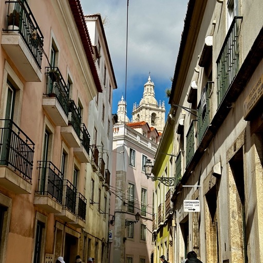 One last photo of our favorite street in Lisbon/
		    Escolas Gerais 7C, 1100-213 Lisboa, Portugal