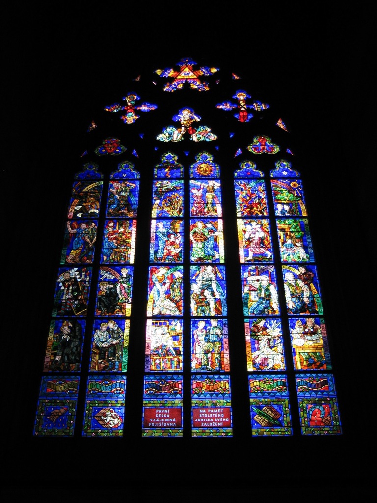 Stained glass at St. Vitus's Cathedral/