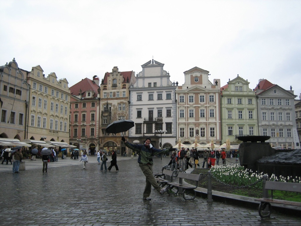 Dan daring the rain/