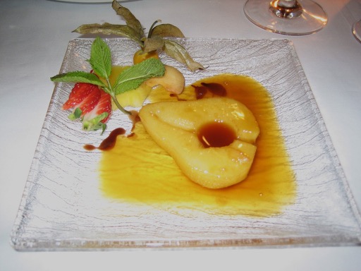 Pear Flambé at The Golden Pear
