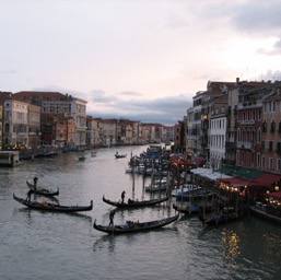 View from the Ponte Di Rialto/
		    