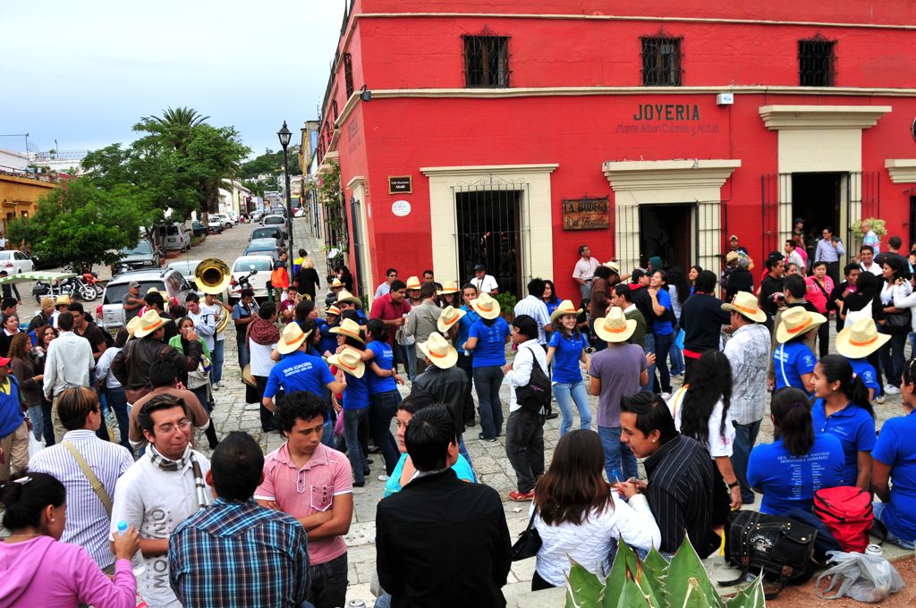 Some sort of graduation party we stumbled on/