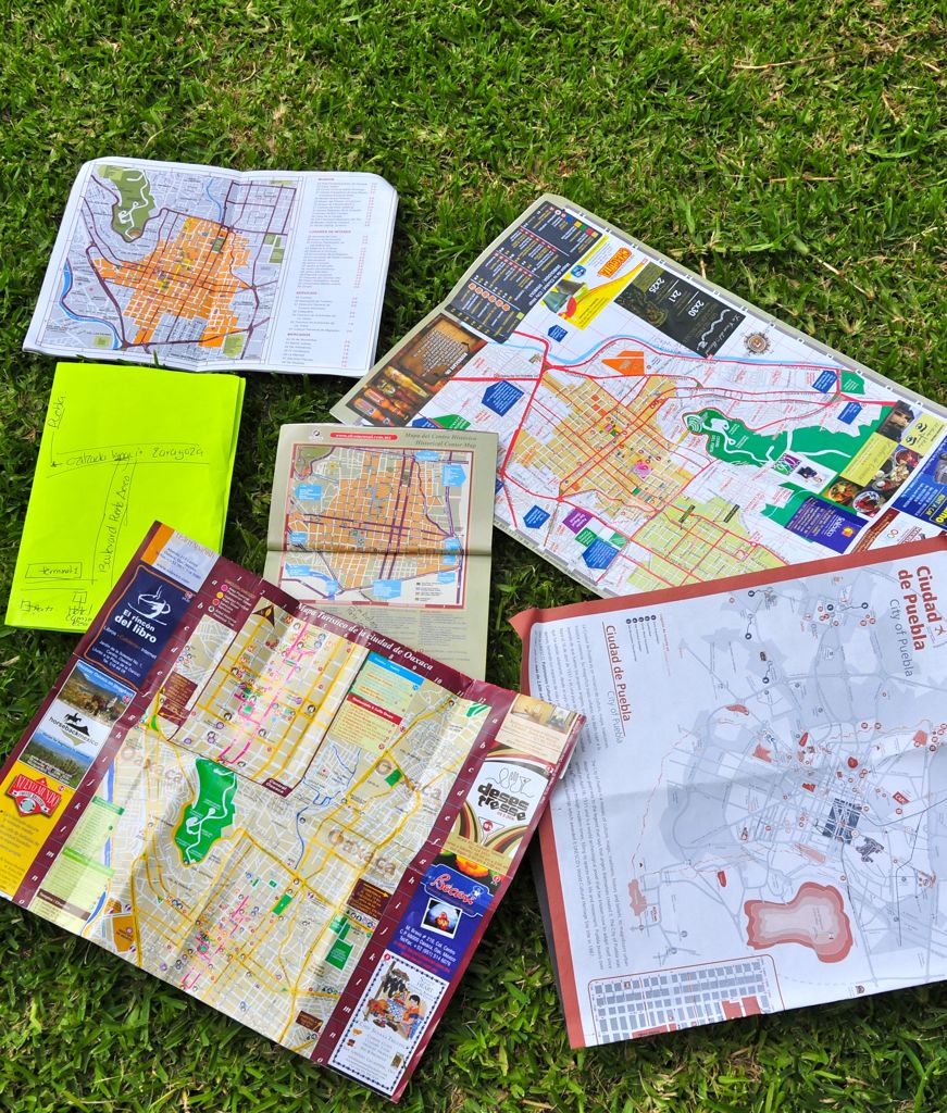 Accumulated maps - and sunny while we took the photo/