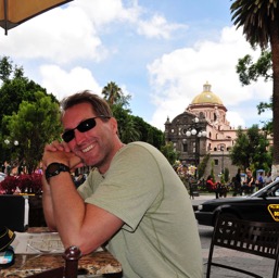 Babu, with the Cathedral in the background/
		    