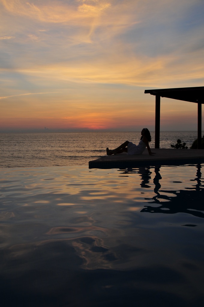 Assana enjoying the sunset/