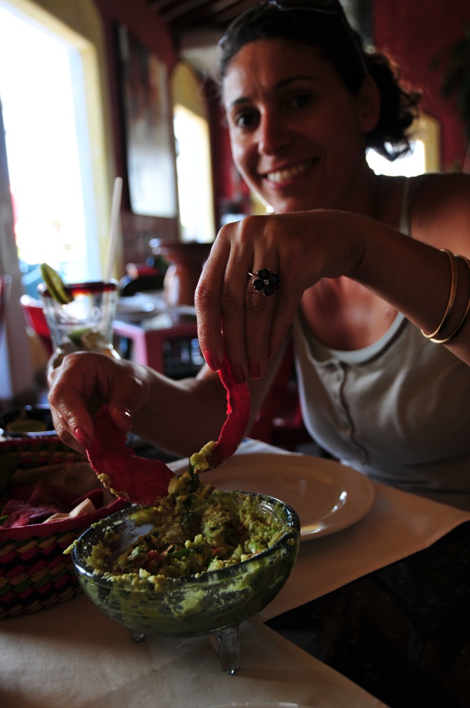 Use chips as spoon.../