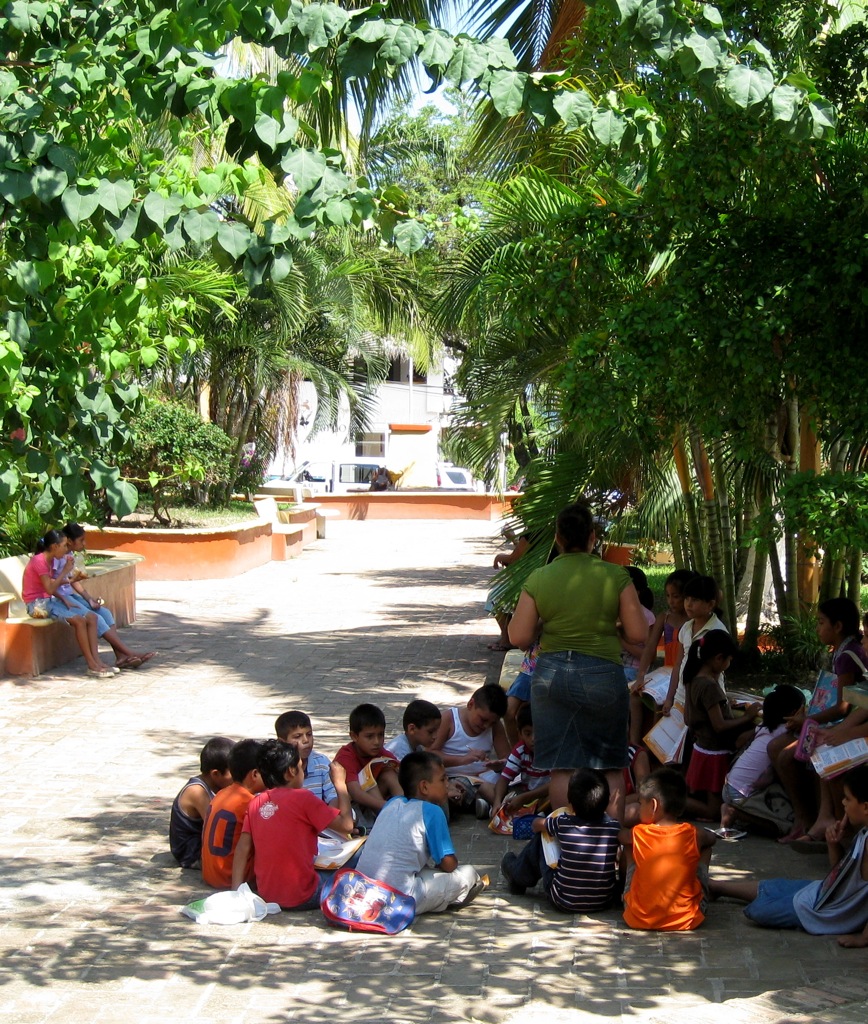 Kids in sunday school/