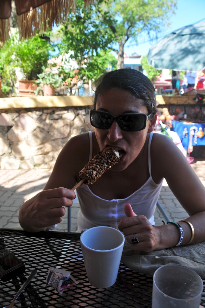 And the famous chocolate-covered banana/