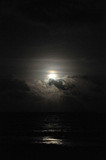 Moon in the clouds