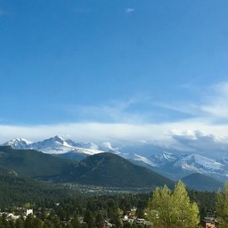 View from our room at Stanley Hotel/
		    