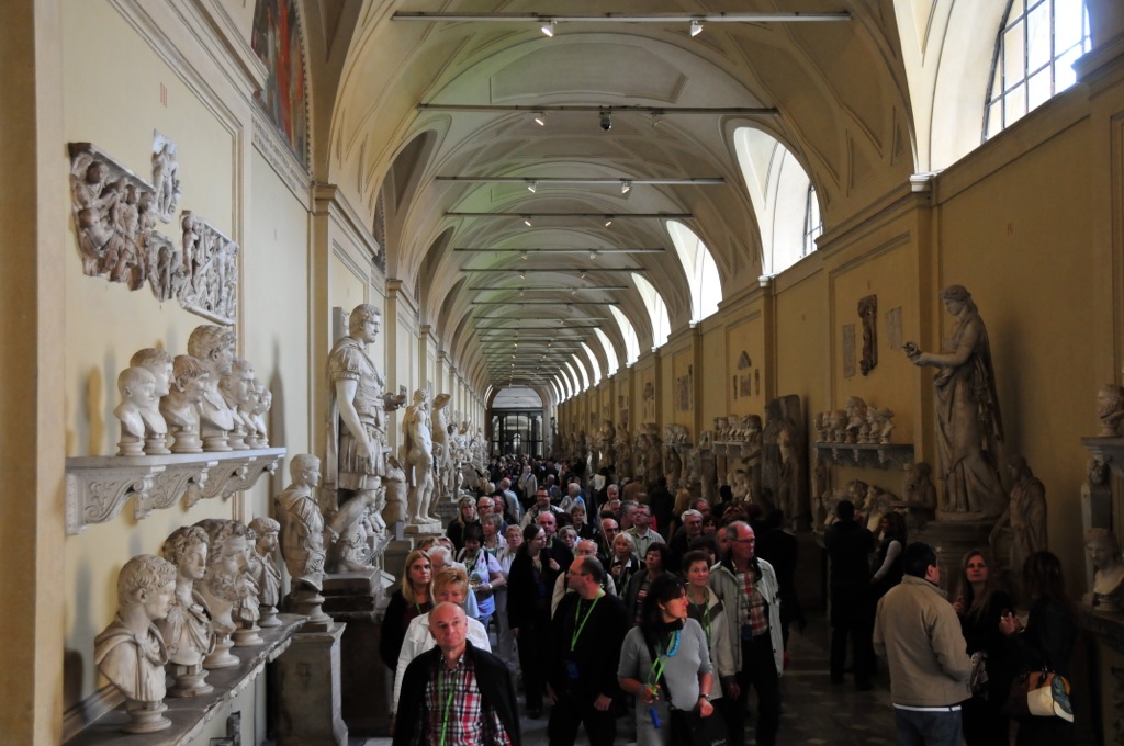 The hall of heads in Vatican Museum /