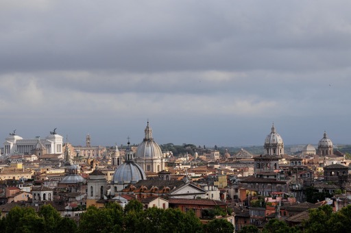 View of Rome from the top of Castel Sant'Angelo - Rome, Italy
