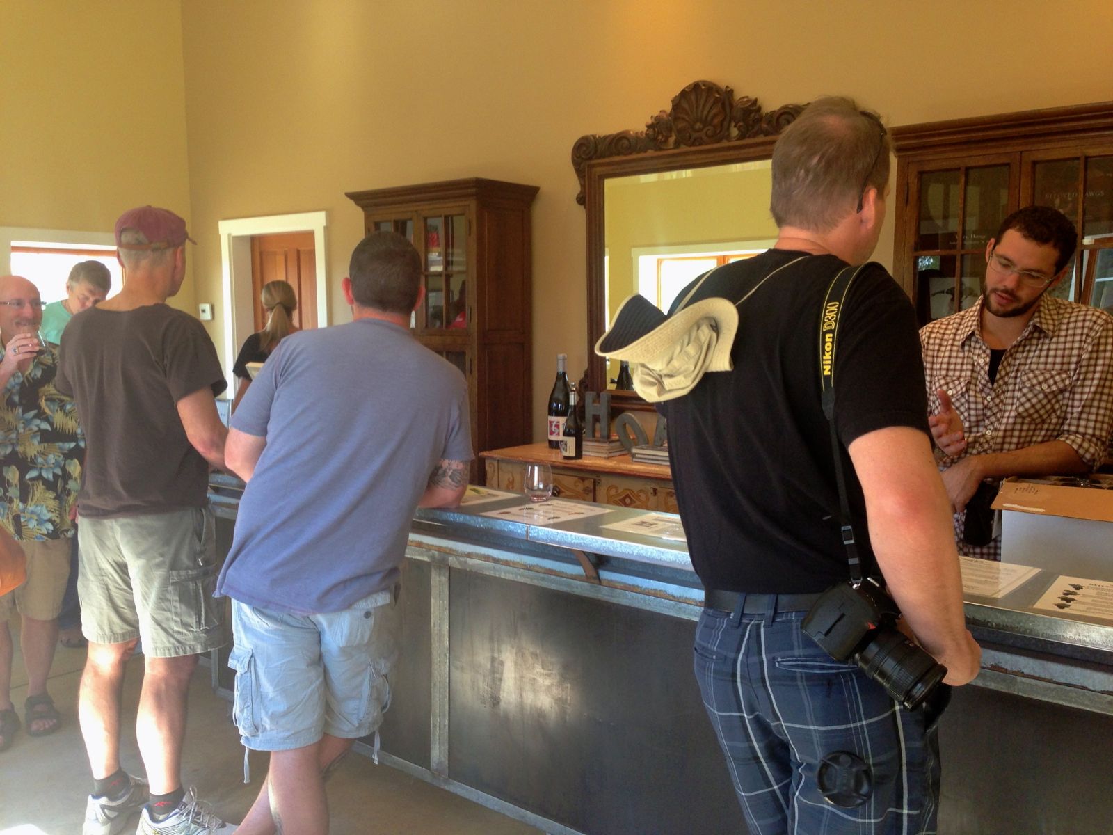 Wine club pick-up at Terry Hoage's/