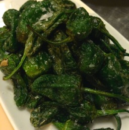 Pimientos de Padrón, what we had every single night!/
		    