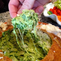 Cheezy spinach dip thingy... so good!/
		    