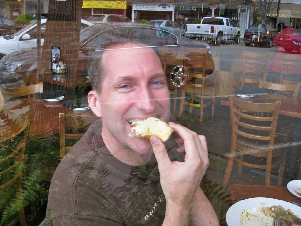 Hmmm... sour dough with melted cheese/