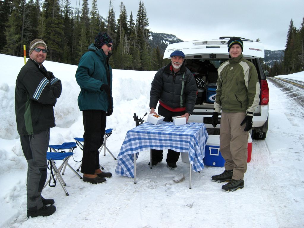 Lunch in 15 degree weather... burrrr.../