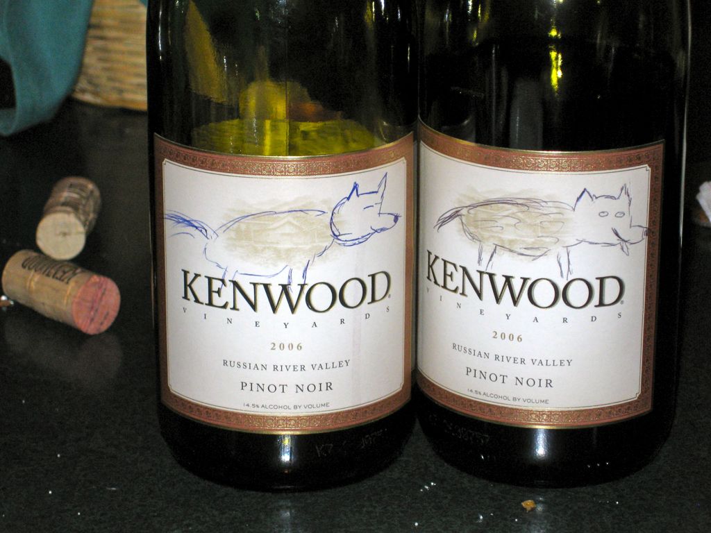 ... with hand-drawn wolf art/