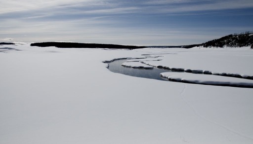 Yellowstone's untouched snow
