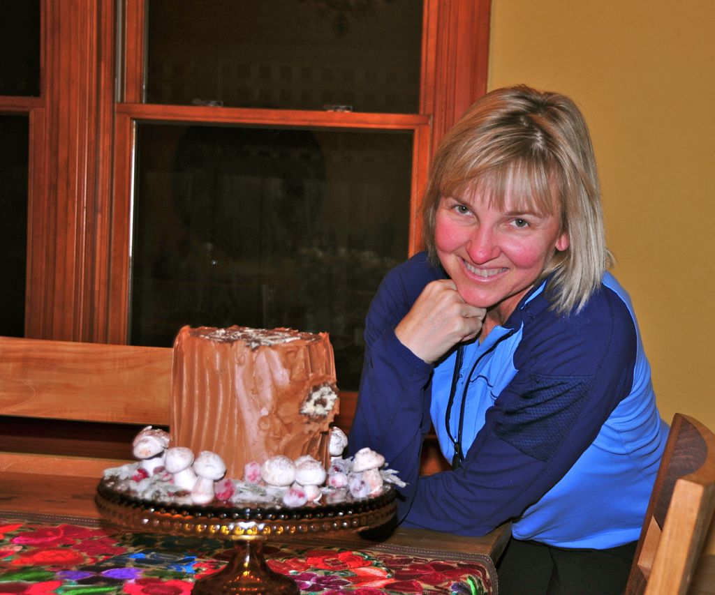 Sheri and her creation/