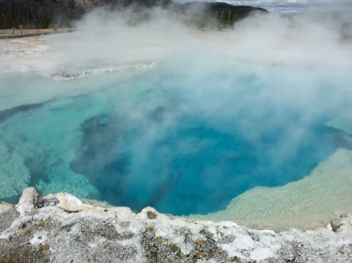 A hole of boiling water