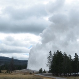 Old Faithful from afar/
		    