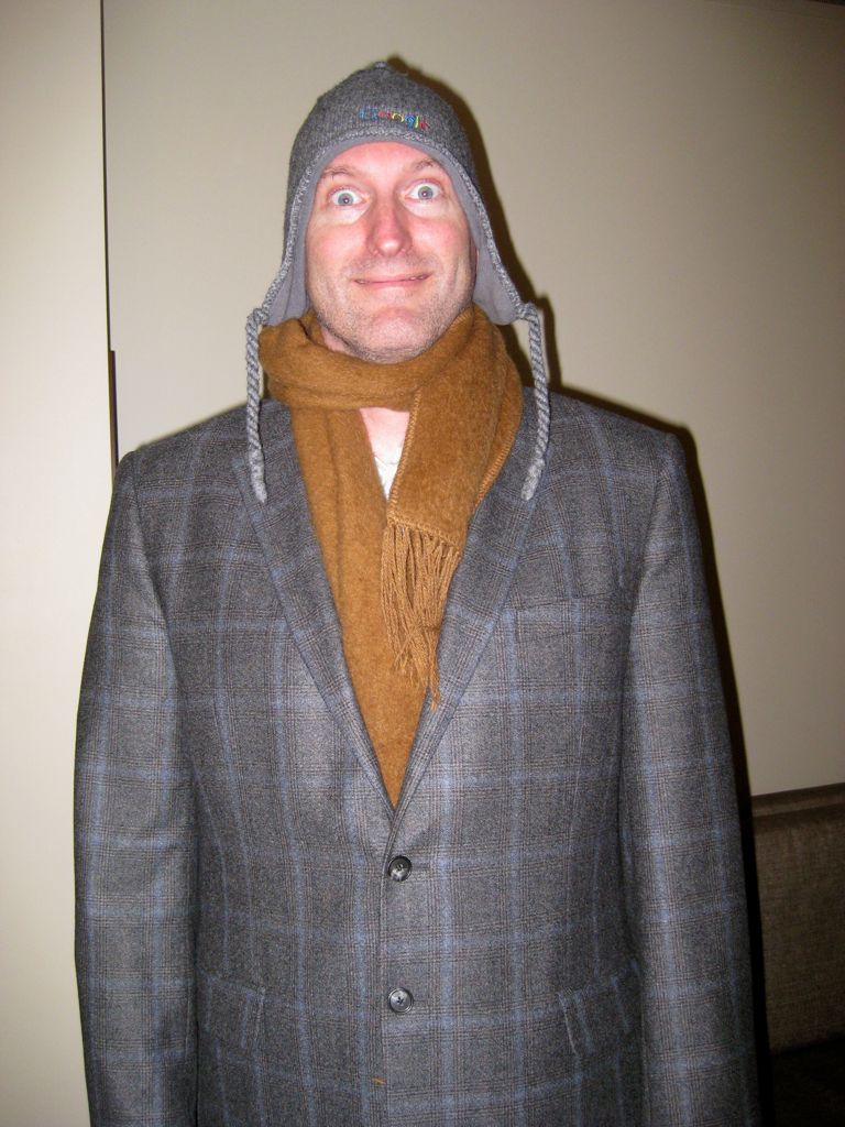 Bundled up to head to dinner/