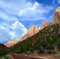 Ahhh... the empty park road paved with National Park Brown asphalt/
		    