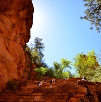 22 steep tight switchbacks/
		    