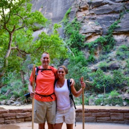 At the trailhead/
		    